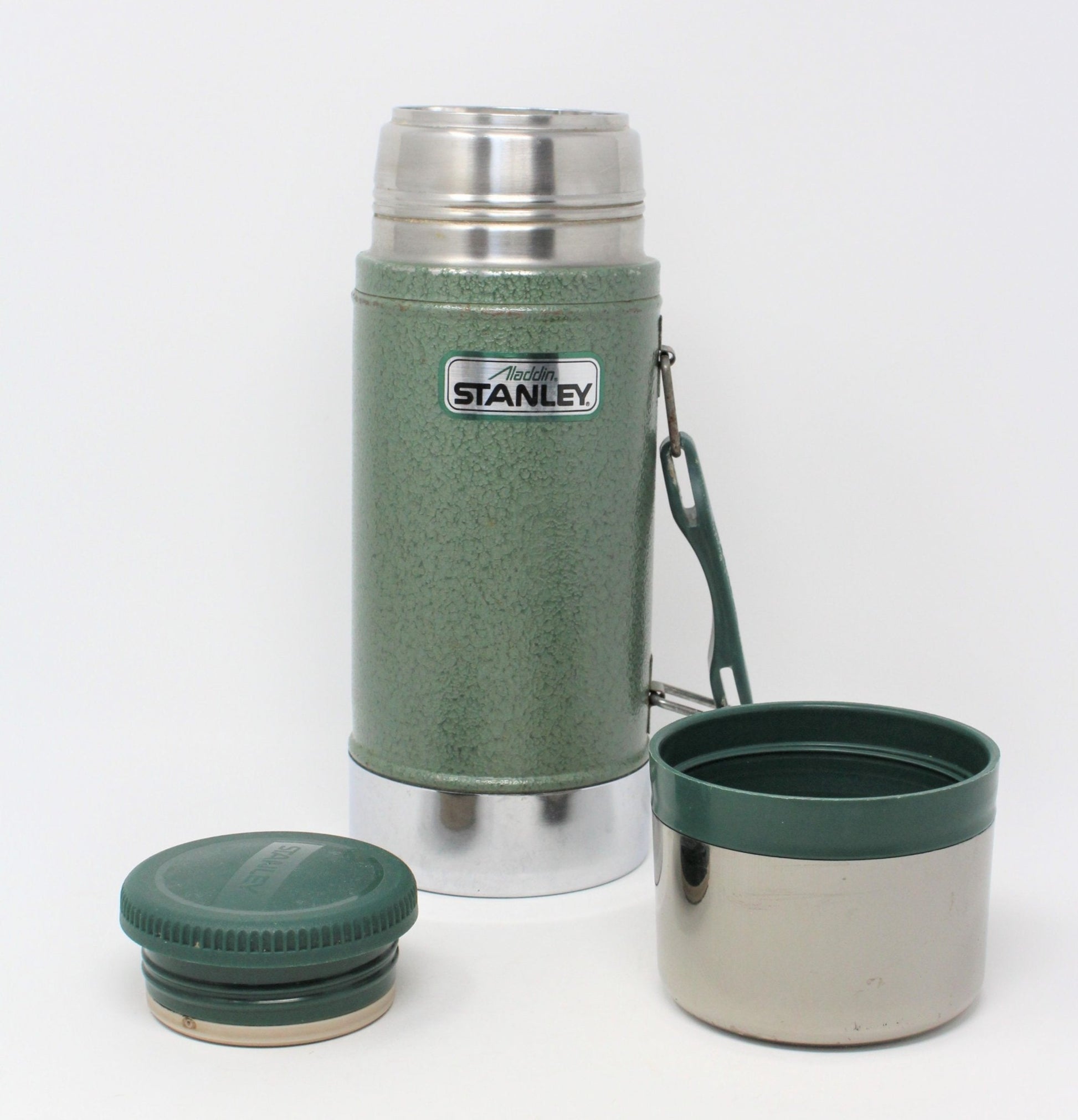 Vintage Stanley Thermos Metal Green Wide Mouth 24 Ounce 