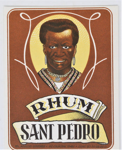 Rum Labels, Martinique Rhum, Set of 4, NOS, Vintage