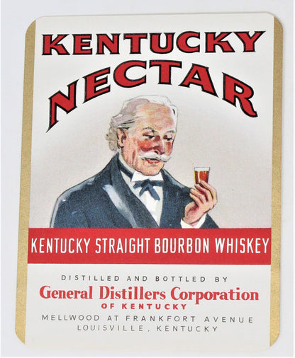 Whiskey Labels, Kentucky Bourbon, Set of 4, NOS, Vintage