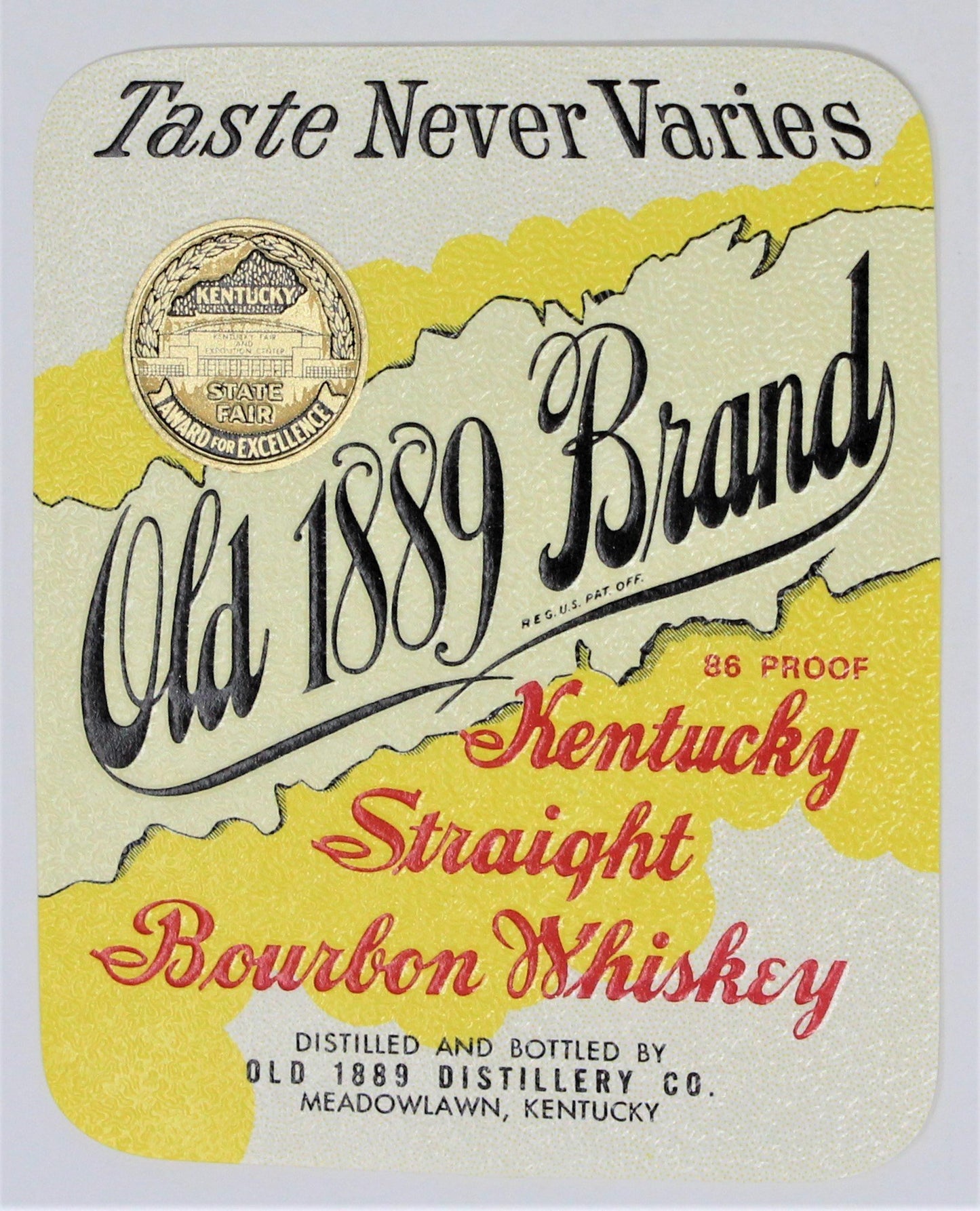 Whiskey Labels, Kentucky Bourbon, Set of 4, NOS, Vintage