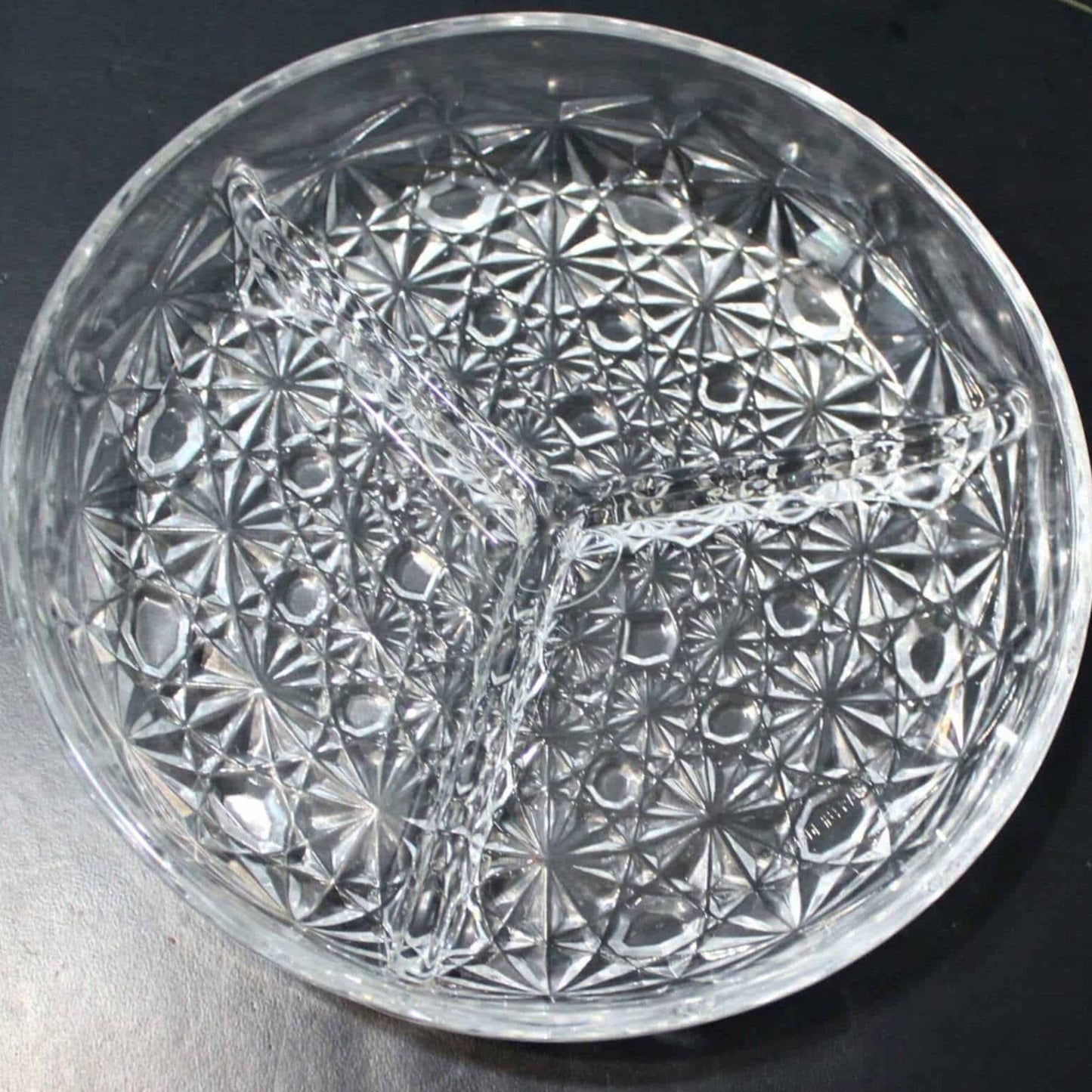 Divided Relish Dish, Daisy and Button, France, Vintage