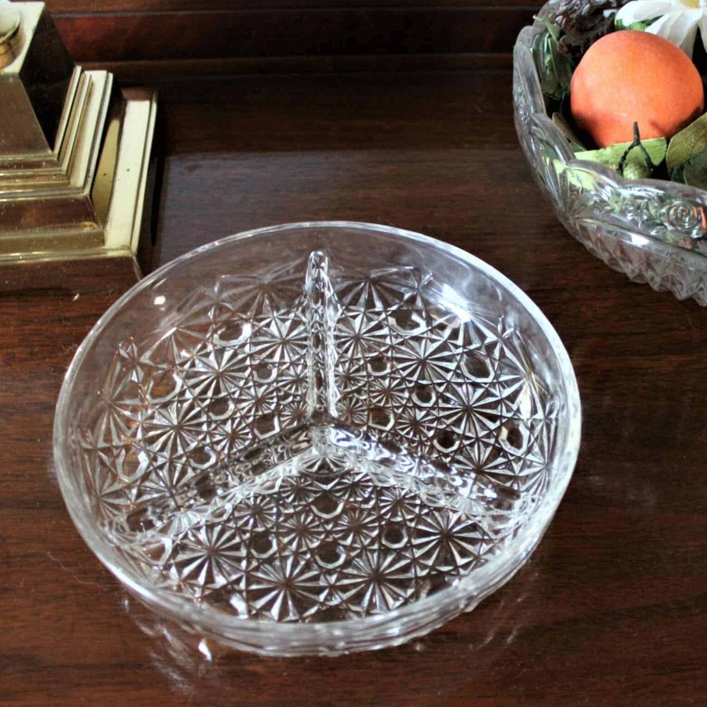 Divided Relish Dish, Daisy and Button, France, Vintage