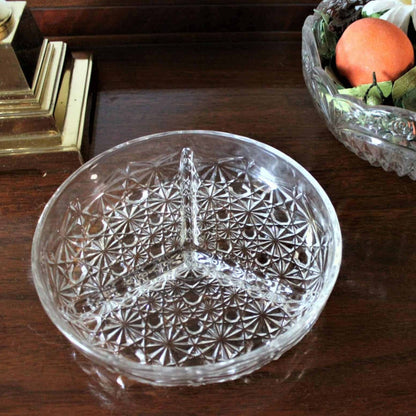 Divided Relish Dish, Daisy and Button, France, Vintage
