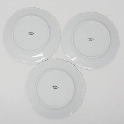 Bread & Butter Plates, Johann Haviland, Blue Garland, Set of 3, Vintage