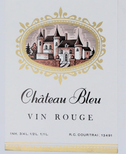 Wine Labels, French Wines, Castles, Set of 4, NOS, Vintage