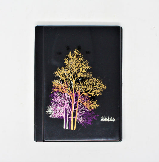 Book, Address & Telephones, Oriental Trees, Lacquerware, Blank, Vintage