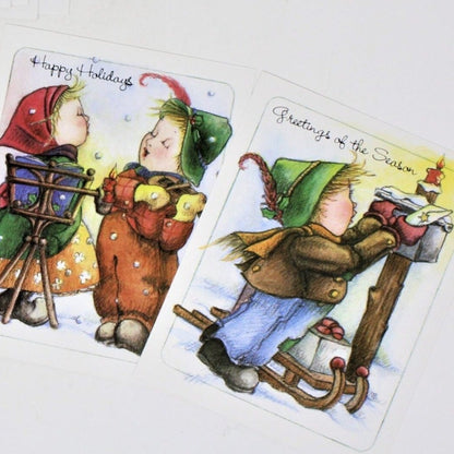 Greeting Card / Christmas, Anne Liese, Hummel-Like,  Set of 4 w/envelopes