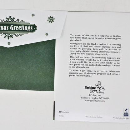 Greeting Card / Christmas, Dog German Shepherd, Unused, Vintage