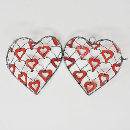 Wire Art, Heart, Wire and Enamel, Sun / Heart Catcher, Fillable, Hand Made