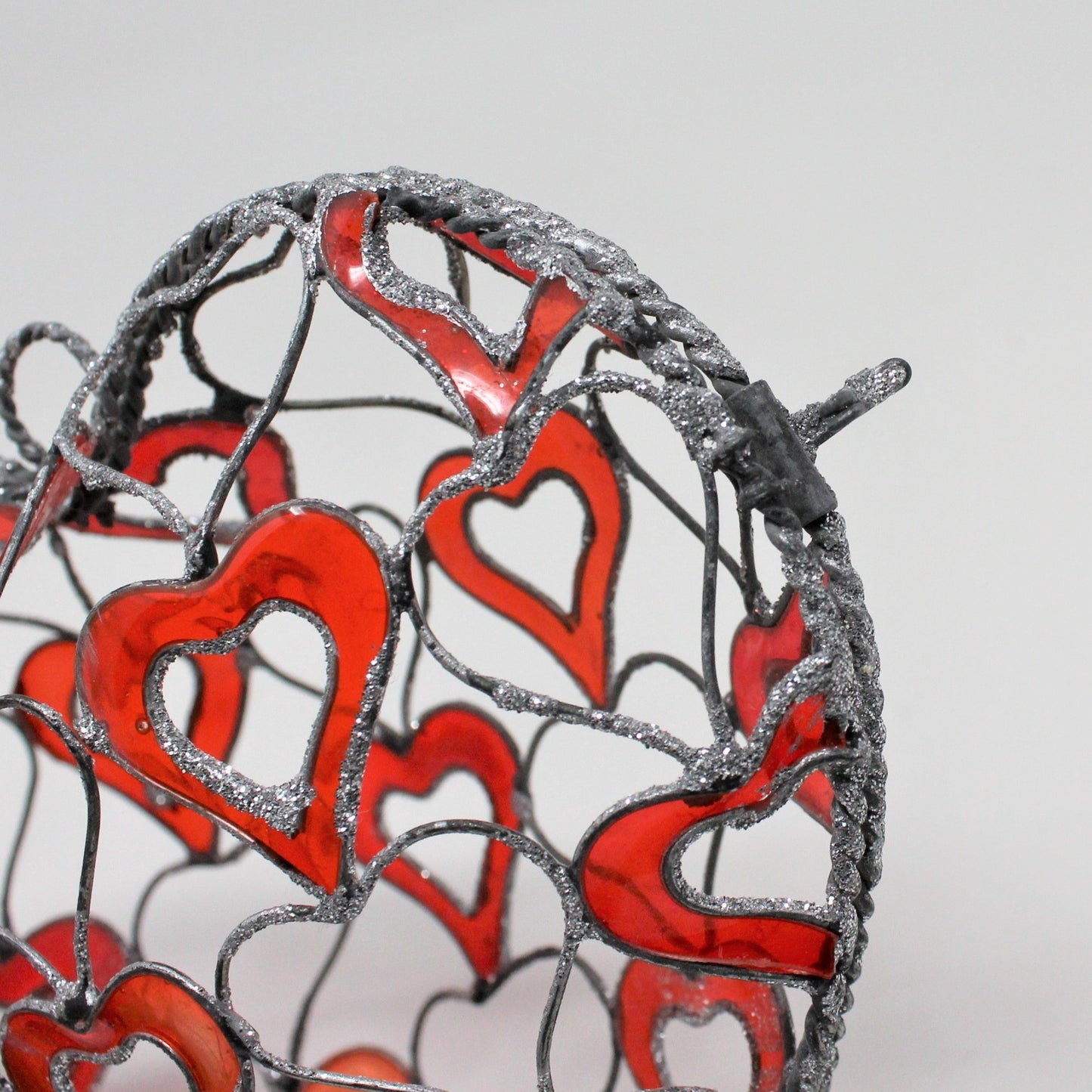 Wire Art, Heart, Wire and Enamel, Sun / Heart Catcher, Fillable, Hand Made