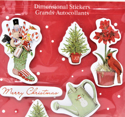 Stickers, Studio 18, Merry Christmas, Unopened, Dimensional, 2010