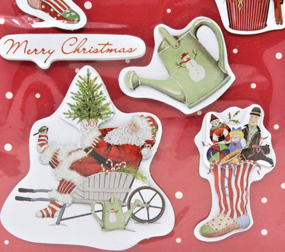 Stickers, Studio 18, Merry Christmas, Dimensional, 2010