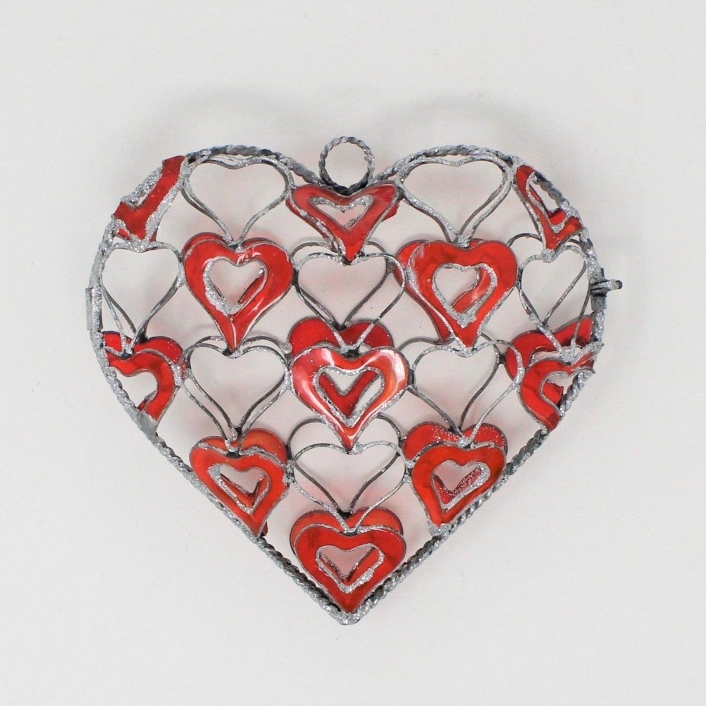 Wire Art, Heart, Wire and Enamel, Sun / Heart Catcher, Fillable, Hand Made
