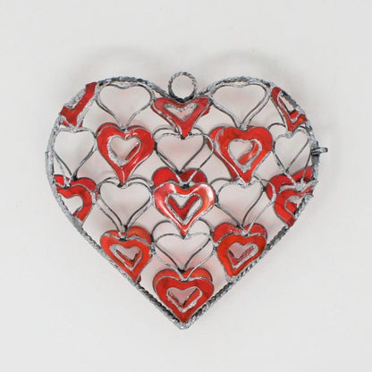 Wire Art, Heart, Wire and Enamel, Sun / Heart Catcher, Fillable, Hand Made