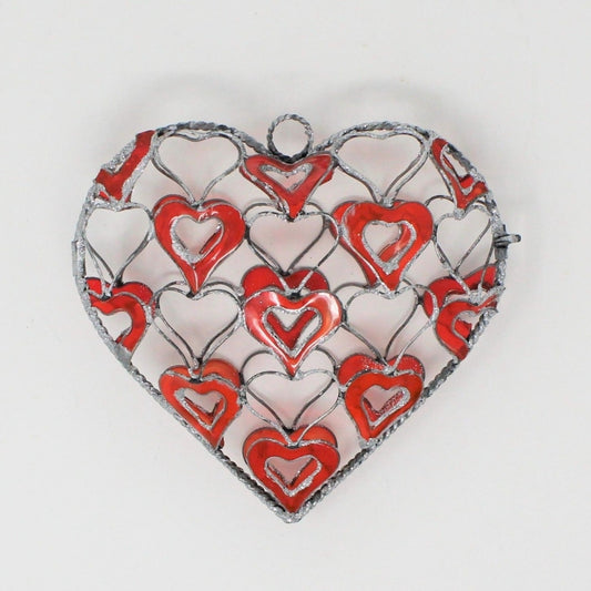 Wire Art, Heart, Wire and Enamel, Sun / Heart Catcher, Fillable, Hand Made