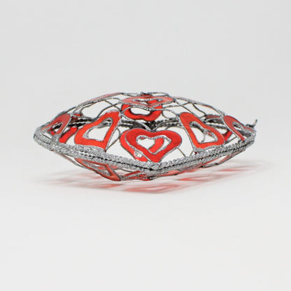 Wire Art, Heart, Wire and Enamel, Sun / Heart Catcher, Fillable, Hand Made