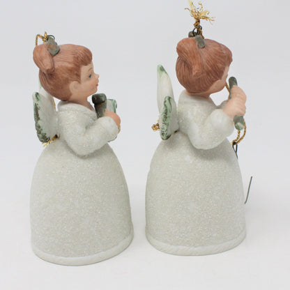 Ornament, HomCo, Angel Bells #8800, Set of 2, Vintage, RARE