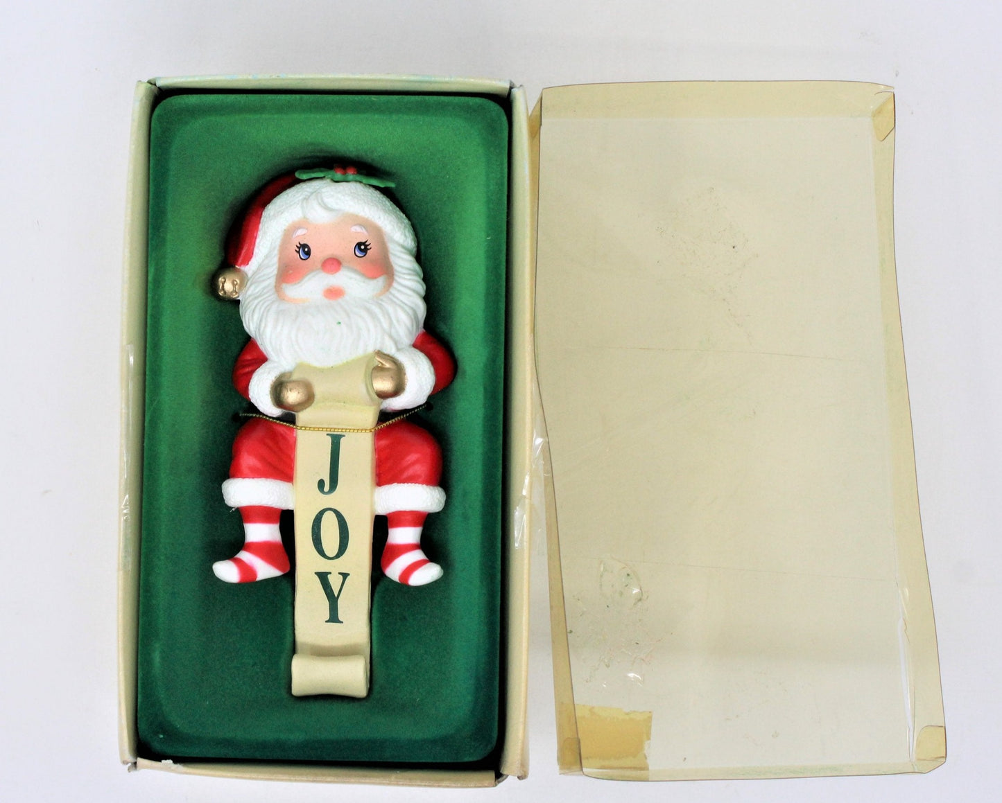Stocking Hanger, Russ Berrie 4660, Santa Joy, Vintage, Hong Kong