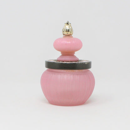 Perfume Jar Set, Avon Pink Glass Elusive Jars, Empty, Set of 2, Vintage