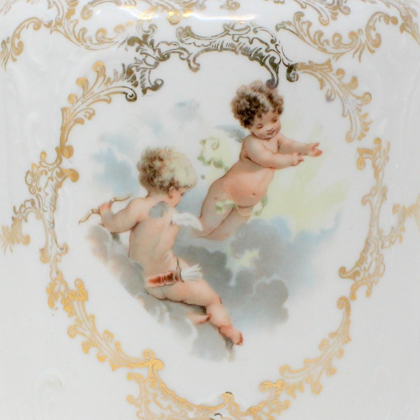 Canister / Biscuit Jar, Rosenthal Sanssouci, Cherub Angels, Germany, Antique RARE, SOLD