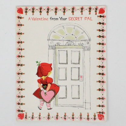 Greeting Card / Valentine's Day Card, Secret Pal, Vintage