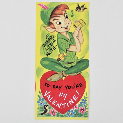 Greeting Card / Valentine Mini, Disney's Peter Pan, Unused, Vintage