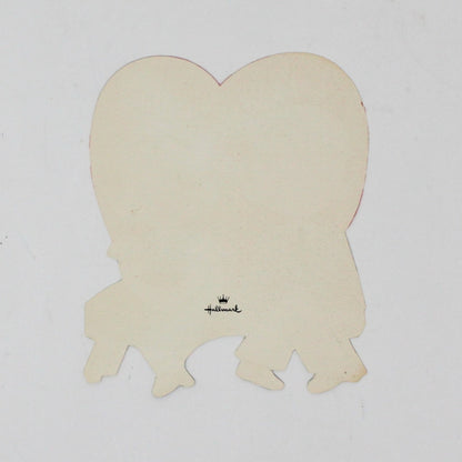 Greeting Card / Valentine Mini, Boy & Girl Sitting, Hallmark, Unused, Vintage