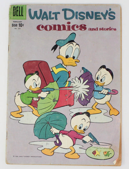 Comic Book, Dell, Walt Disney's Comics, Donald Duck #233, Vintage 1960