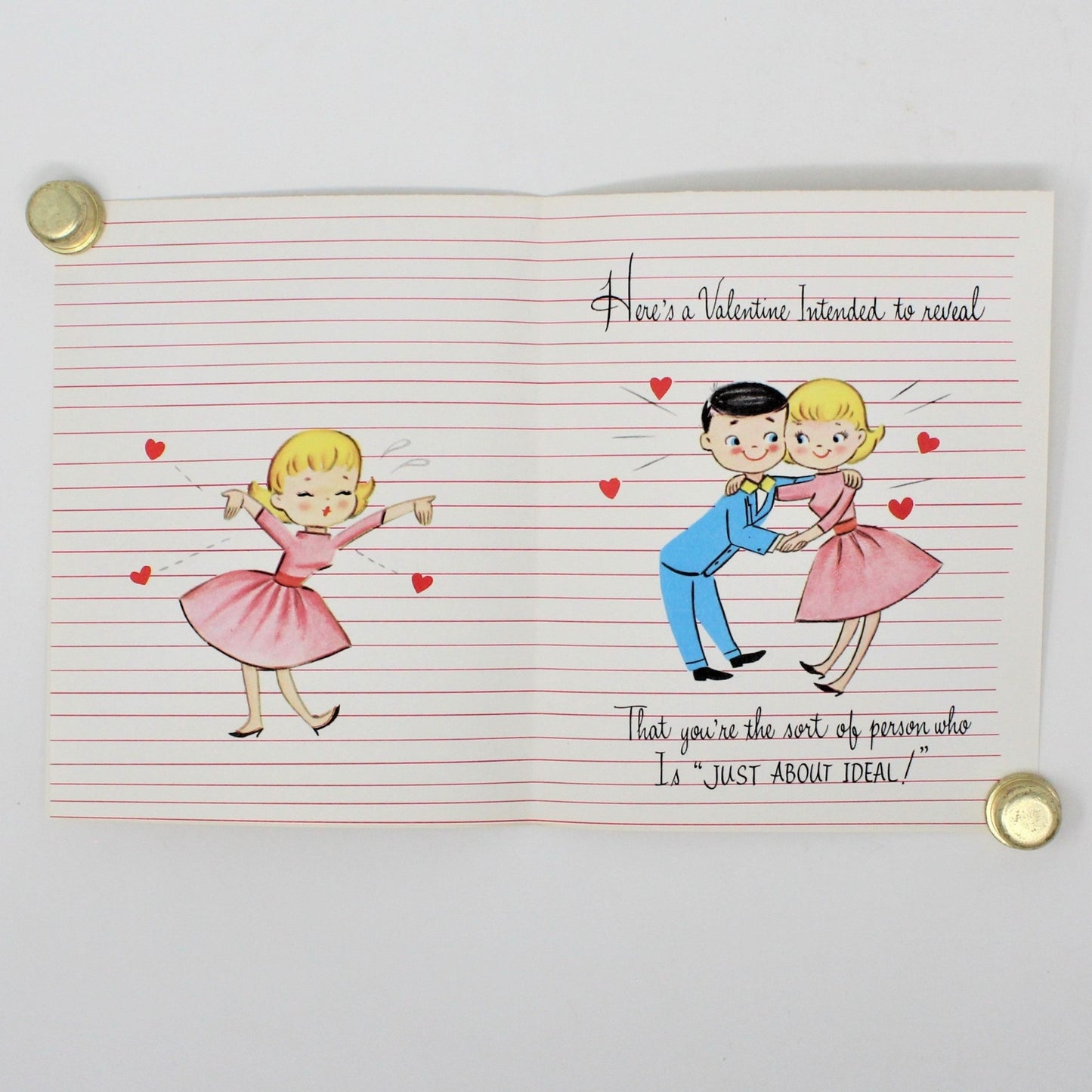 Greeting Card / Valentine's Day Card, For Teacher, Unused, Vintage