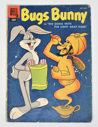 Comic Book, Dell, Bugs Bunny Genie Light Gray Hare #57, Vintage 1957