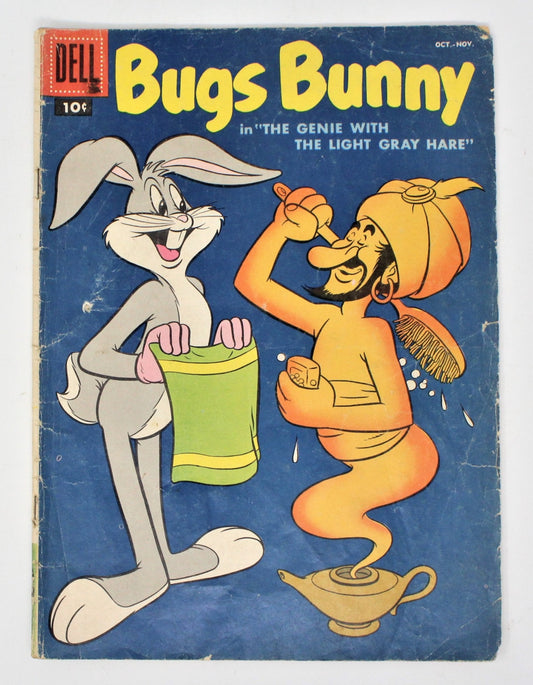 Comic Book, Dell, Bugs Bunny Genie Light Gray Hare #57, Vintage 1957