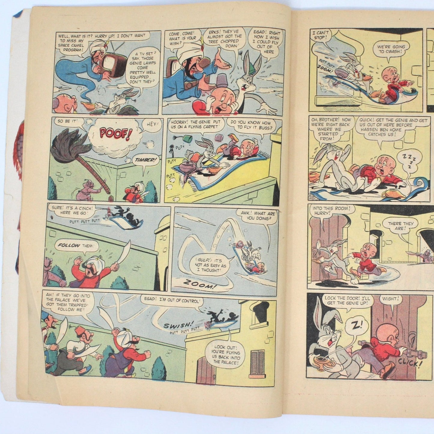 Comic Book, Dell, Bugs Bunny Genie Light Gray Hare #57, Vintage 1957