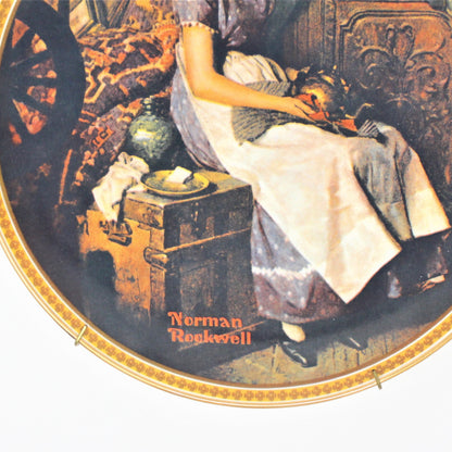 Decorative Plate, Knowles, Norman Rockwell, Dreaming in the Attic, Vintage