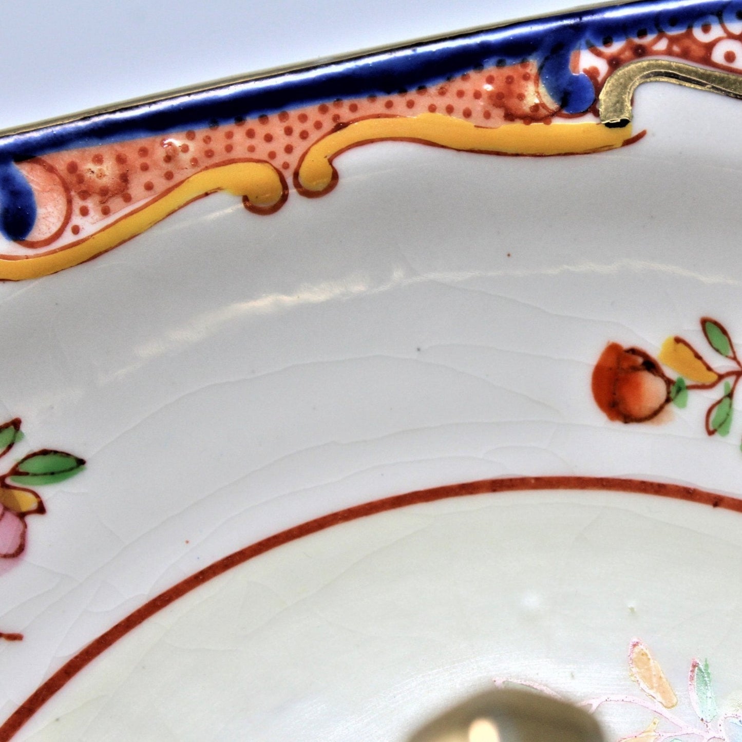 Bon Bon / Candy Dish, Moriyama Mori-Machi, Square with Handle, Antique, Japan