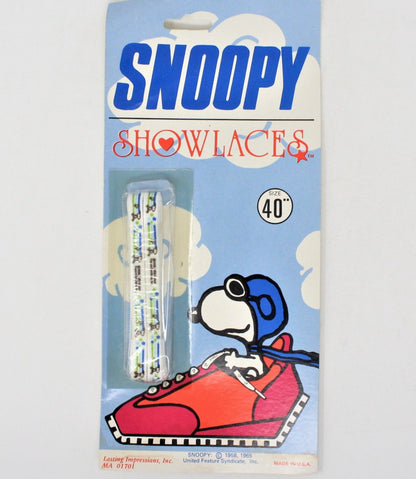 Shoelaces, Snoopy The Lone Beagle, Unopened, NOS, Vintage 1980's