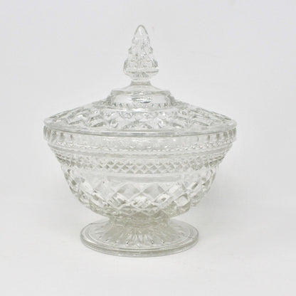 Candy Dish, Pedestal with Lid, Anchor Hocking, Wexford, Vintage