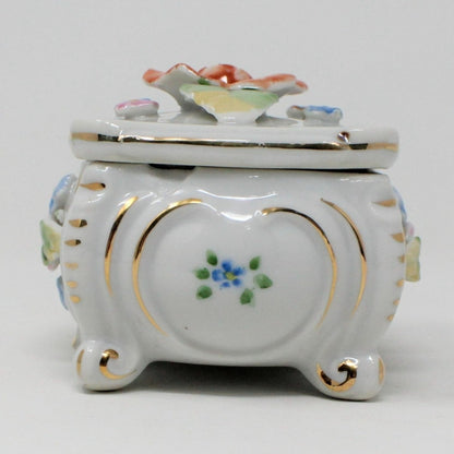 Trinket Box, TT Takito, Hand Painted Rose, Japan Porcelain, Vintage