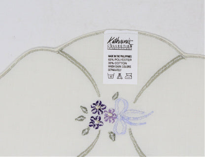 Placemats, Katherine's Collection, Embroidered, Set of 4, Vintage Linens