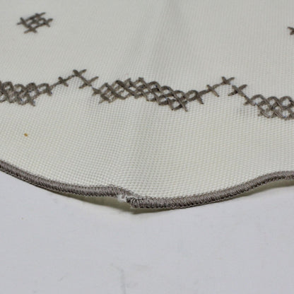 Placemats, Hand Stitched, Cross-Stitch Floral, Set of 4, Vintage Linens
