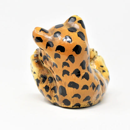 Sculpture, Leopard /Cheetah Cub, Portugal Ceramic, Vintage, SOLD