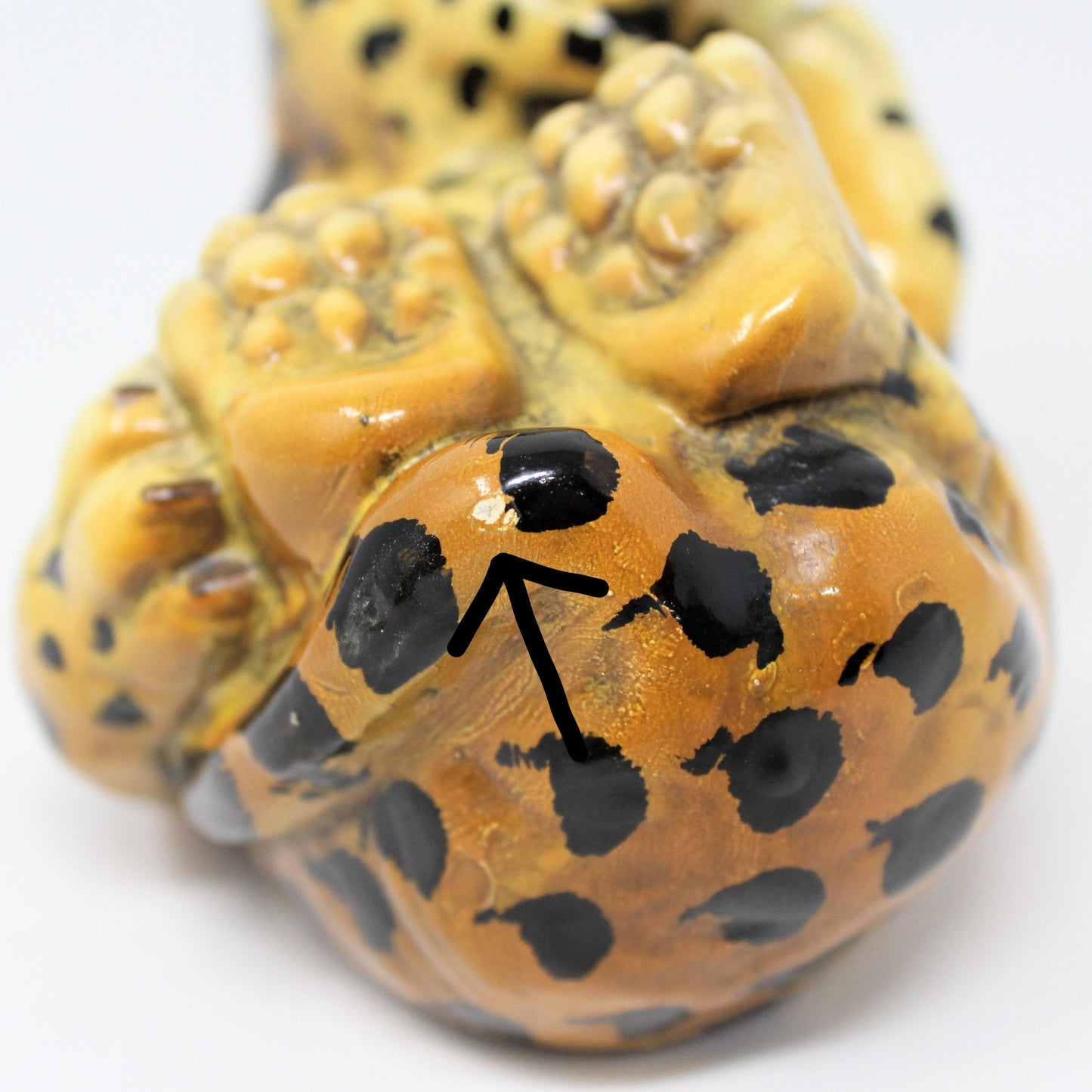 Sculpture, Leopard /Cheetah Cub, Portugal Ceramic, Vintage, SOLD