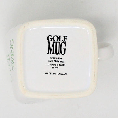 Mug, Golf Gifts, Results of Over Swing, Funny Shape, Ceramic, Vintage 1991