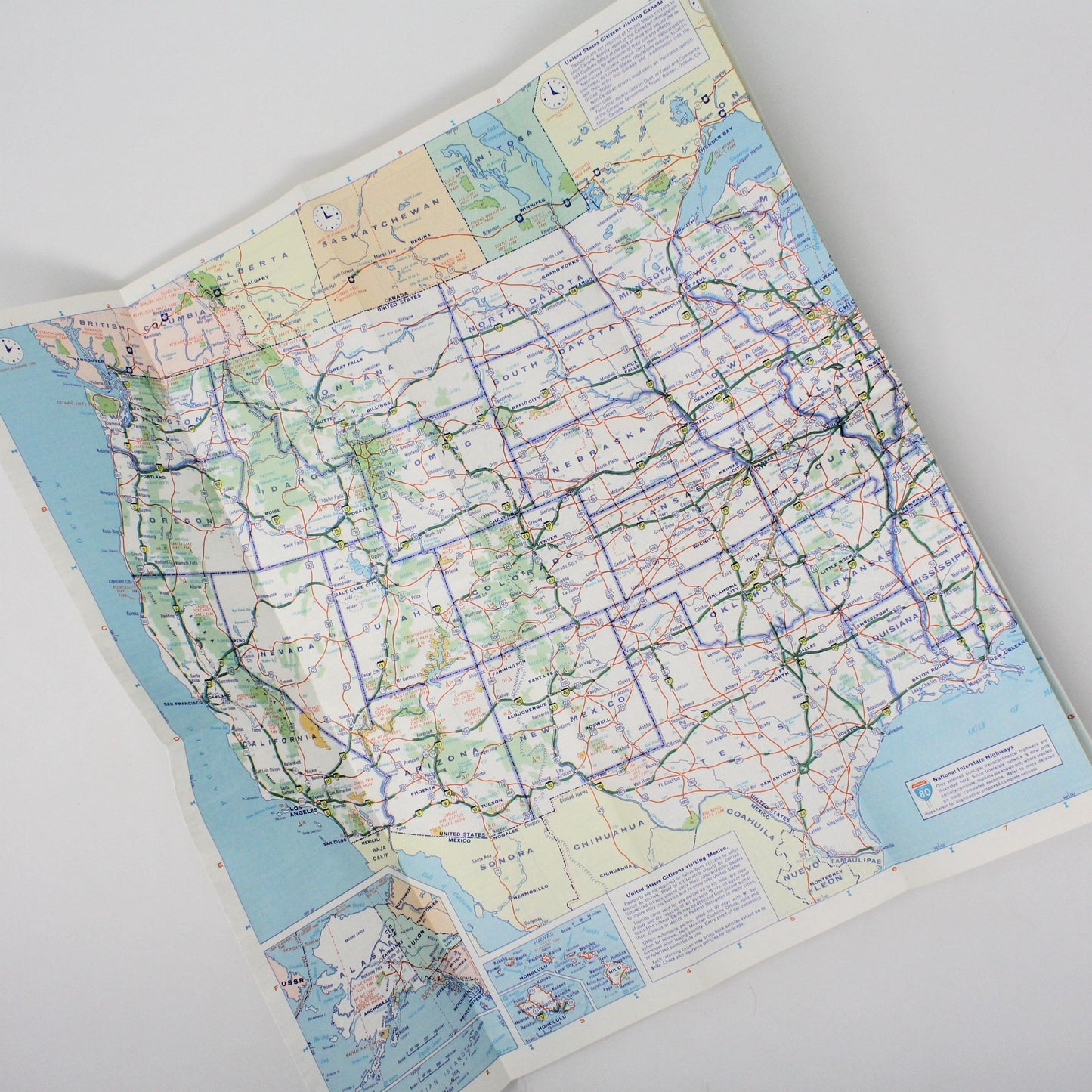 Road Map, Gulf Gas, Rand McNally, United States, Vintage 1969, SOLD