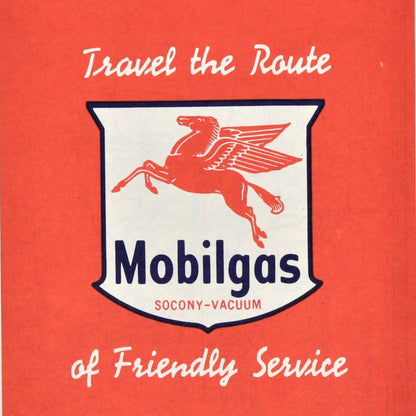 Road Map, Mobilgas Pegasus Flying Horse, Rand McNally, Pennsylvania, Vintage 1952