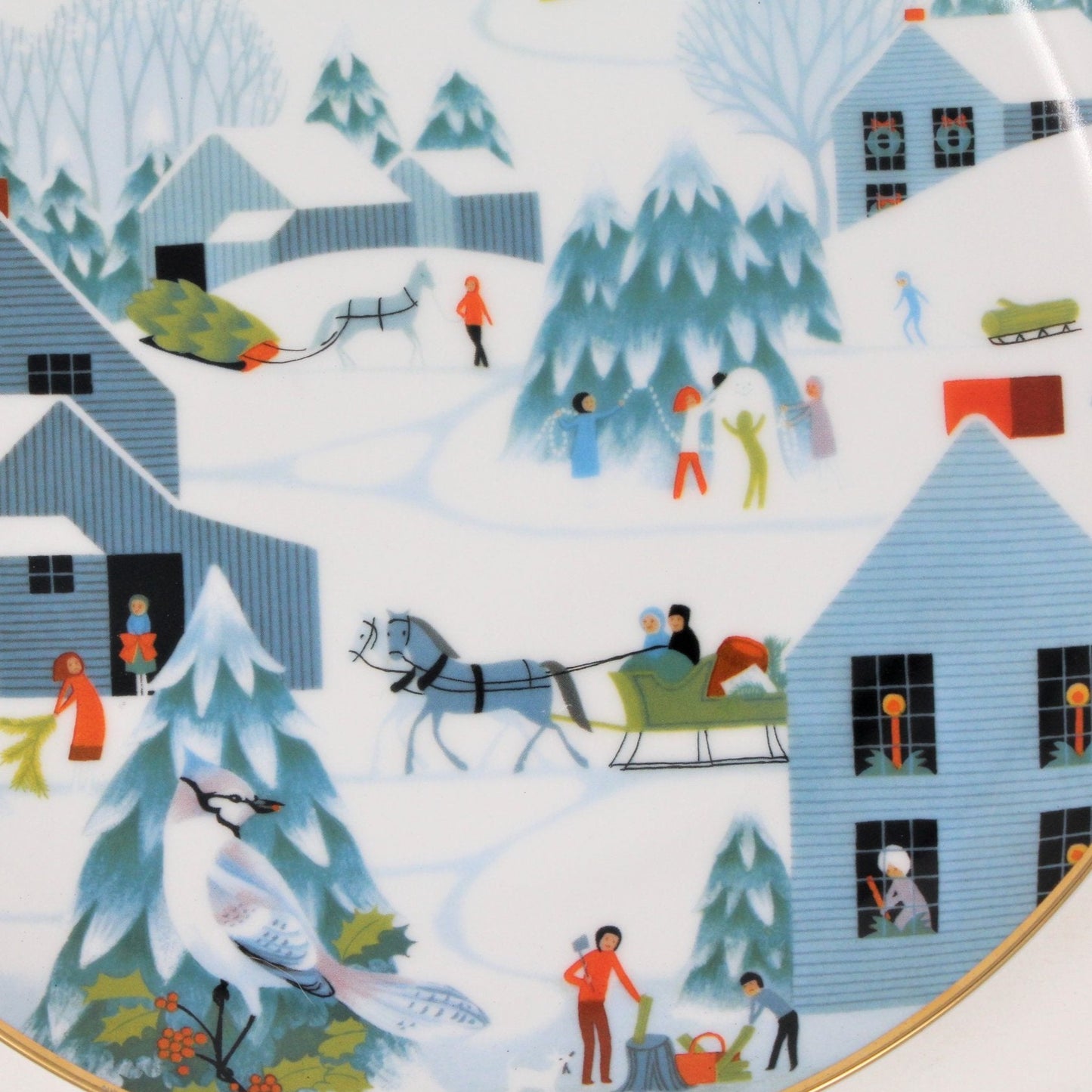 Decorative Plate, Betsey Bates, Home for Christmas, Vintage 1982
