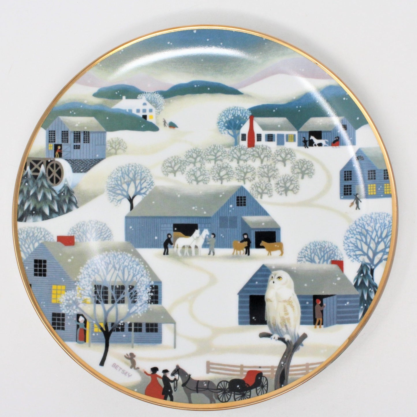Decorative Plate, Betsey Bates, Silent Night, Annual Plate, Vintage 1979