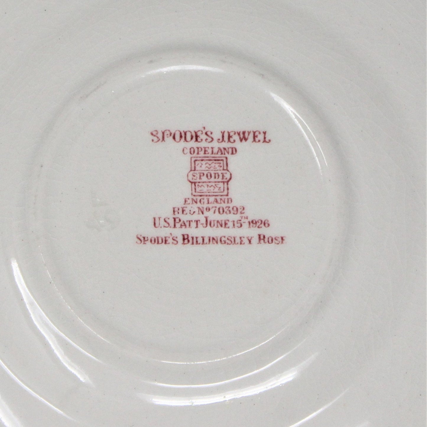 Saucers, Spode Copeland, Billingsley Rose, English Earthenware, Vintage