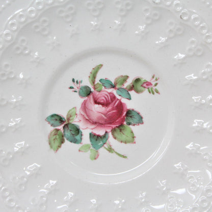 Saucers, Spode Copeland, Billingsley Rose, English Earthenware, Vintage