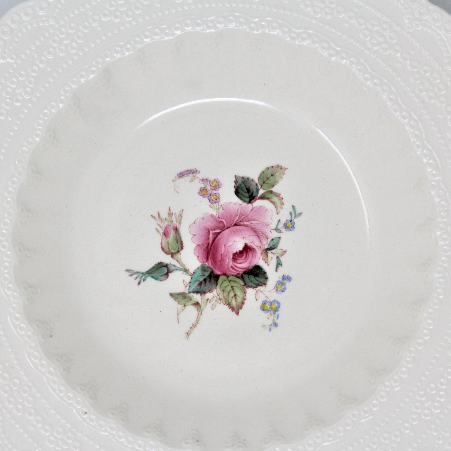 Soup Bowl, Spode Copeland, Billingsley Rose, English Earthenware, Vintage
