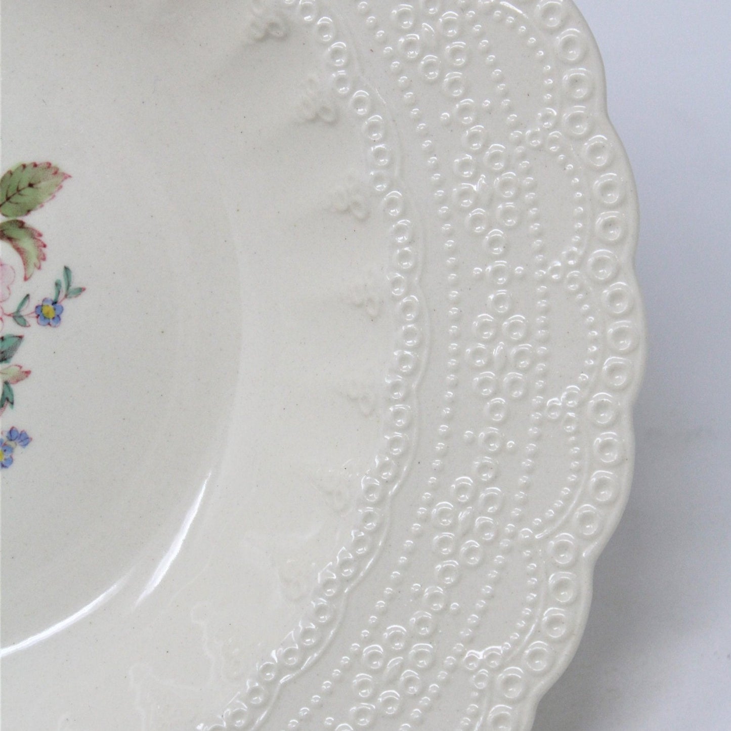 Soup Bowl, Spode Copeland, Billingsley Rose, English Earthenware, Vintage